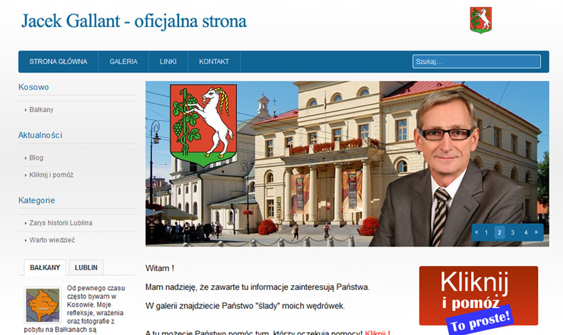 strona internetowa Jacek Gallant Oficjalna Strona
