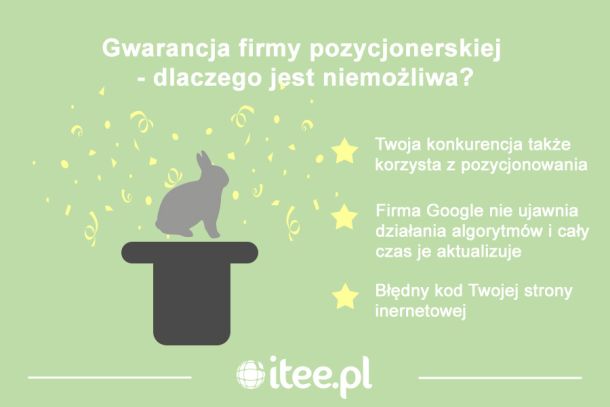 Gwarancja firmy pozycjonerskiej - mało uczciwy chwyt marketingowy